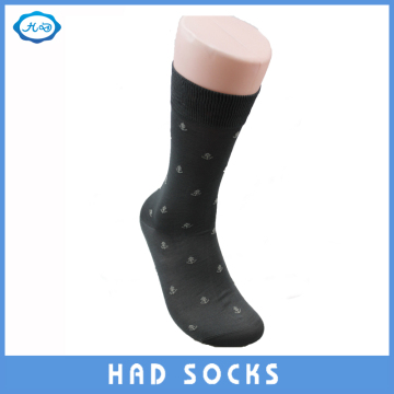 Men Classic Anchor Design Mercerized Cotton Custom Dress Socks