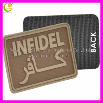 Customized 3d logo soft pvc silicone logo military patch,printed PVC rubber logo patch