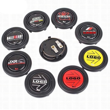 JDM Steering Wheel Horn Button with Ring Adapter for BRIDE MUGEN Ralliart M0M0