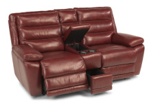 Cow leather red leather recliner Sofas-YR0166-2RR