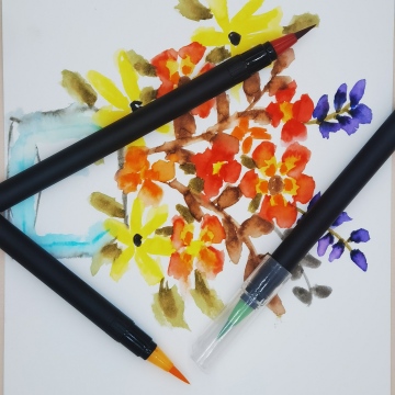 Real Brush 20 Colors Watercolor Brush Marker Pen Set for Painting Art Drawing