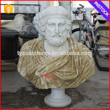 In stock carved roman marble bust white head man statue for sale