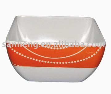 4" melamine square bowl