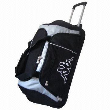 Trolley Bag, Made of Twill Dobby/PU + 900D/PU Polyester, with Large Main Compartment