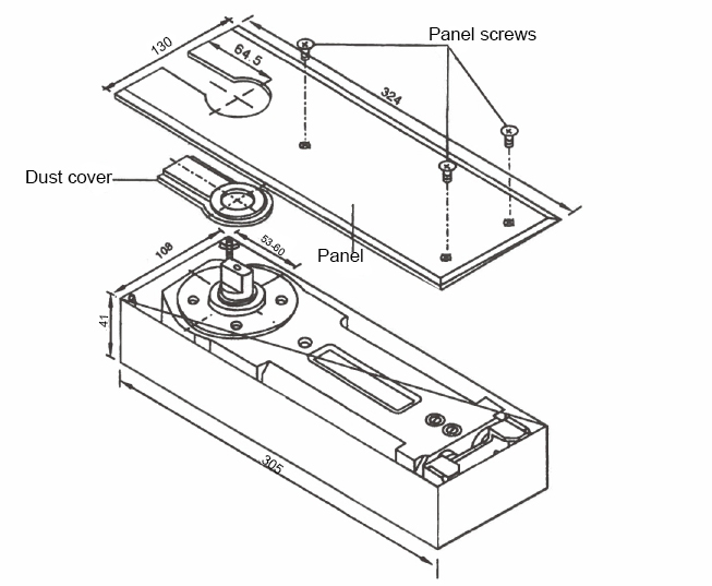 باب زجاجي زنبركي أرضي floor spring glass door