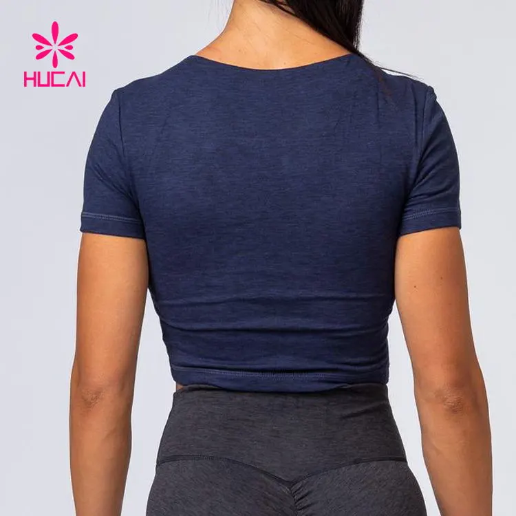 Wholesale Women's Solid Color Gym Crop Top