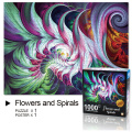 OEM umweltfreundliche Blumen- und Spiralen Puzzles für Erwachsene 1000 Stücke