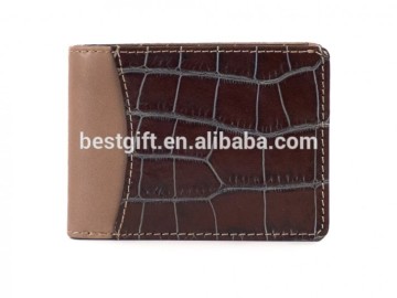 Small Pocket Wallet Crocodile Leather Wallet