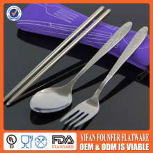 3 pcs knife fork spoon set camping picnic set
