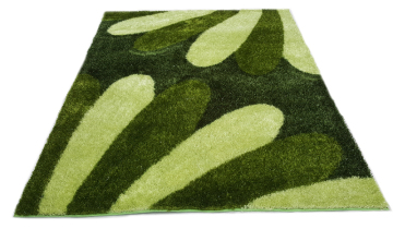 100% Polyester Silk Shaggy Carpet with 1200D pattern