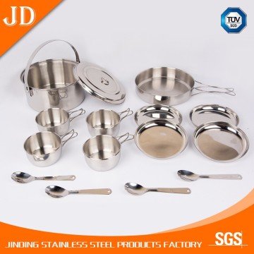 camping cookware outdoor small stainless steel cookware