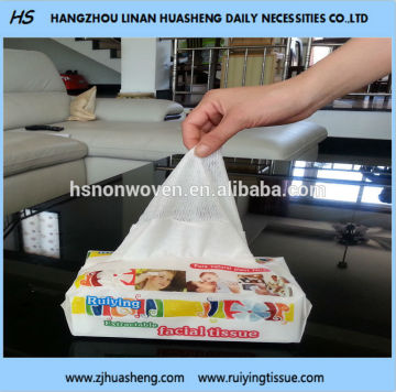 Facial Tissue Brands 100% Cotton with Factory Price HS160 packed in extractable film soft facial tissue