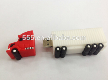 PVC cartoon USB flash drive, Truck shaped USB drive cheap 1-32GB