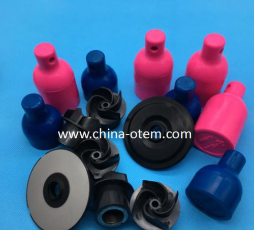 Rubber coated metal parts