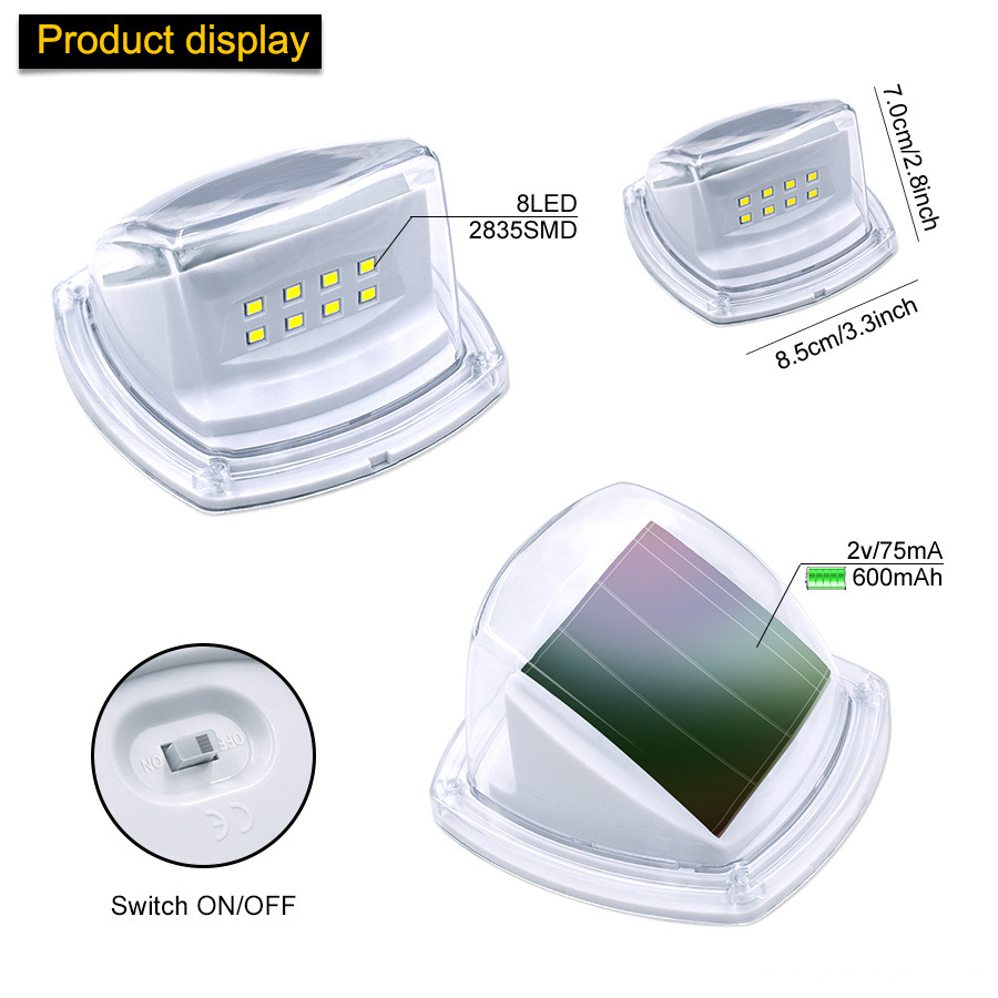Solar Waterproof Wall Light for Garden Fence Solar Waterproof Wall Light for Garden Fence
