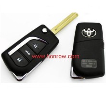 High quality Toyota 3 button remote key shell with Toy48 blade toyota key cover key case