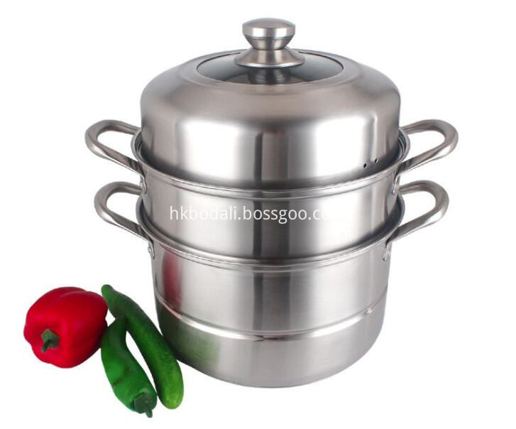 Tier Stainless Steel Steamer Pot
