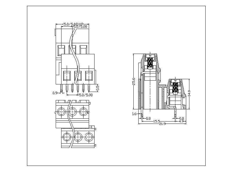 AT500EK-5.0 5.08-X-X-A PCB Screw Terminal Block Pitch 5.0 5.08 AT500EK-5.0 5.08-X-X-A PCB Screw Terminal Block Pitch 5.0 5.08