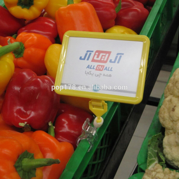 Promotion Supermarket Plastic Sign Holder Shop Fitting System