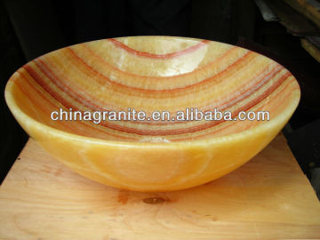 beautiful marble stone round wash water sink