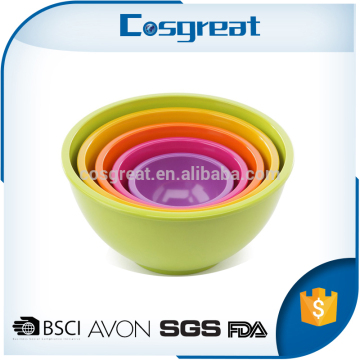 Multifunctional eco-friendly multi sizes melamine plastic bowl set