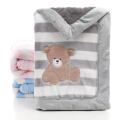 Baby double-layer printed flannel children's blanket