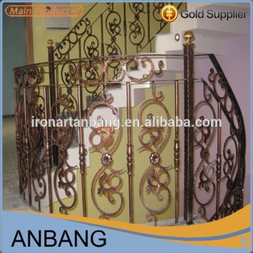 wrought iron panel stair railing design