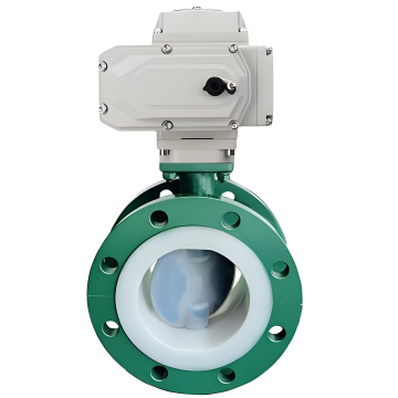 Electric Fluorine Lining Flange Butterfly Valve