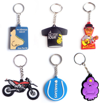 Custom Silicone Rubber Keychains: OEM Anime Keyrings with 3D PVC Logos