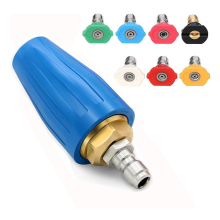 OBBL 4000 PSI High Pressure Washer Nozzle Spray Tips Set: Includes 4.0 Orifice Nozzle with 7 Adjustable Sprays for Rotational Cleaning