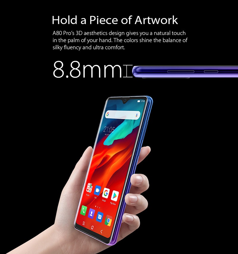 Global Version Blackview A80 Pro Octa Core 4GB+64GB Mobile Phone 6.49' Waterdrop 4680mAh 4G Celular Android Smartphone