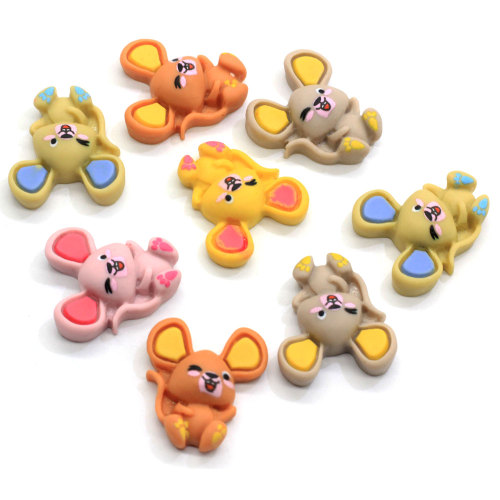 Super Cute Two Sizes Miniature Flat Back Resin Mouse Charms Kawaii Crafts Hot Selling Slime Making Accessories