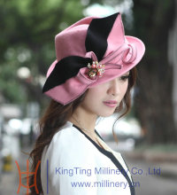 Fashiion lady church hat light up hats