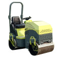 Mini Ride On Road Roller Compactando Asfalto