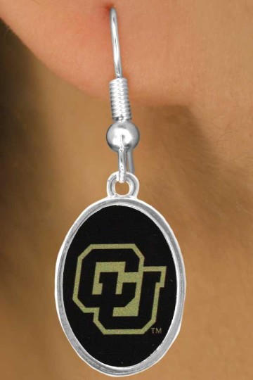 Lead, Cadmium, & Nickle Free Colorado University "Buffaloes" Logo Earring College Jewelry