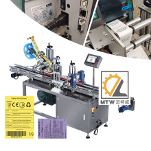 MTW Printable Label Automatic Back Top Bottom Bottle Box Double Sides Labeling Machine