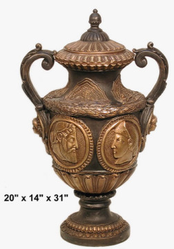 Luxurious Artwork Cast Metal Antique Copper Vases