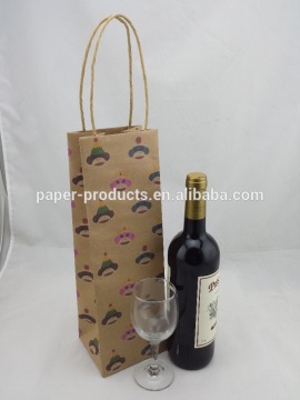 Cheap kraft paper bag for brands/wine/gift