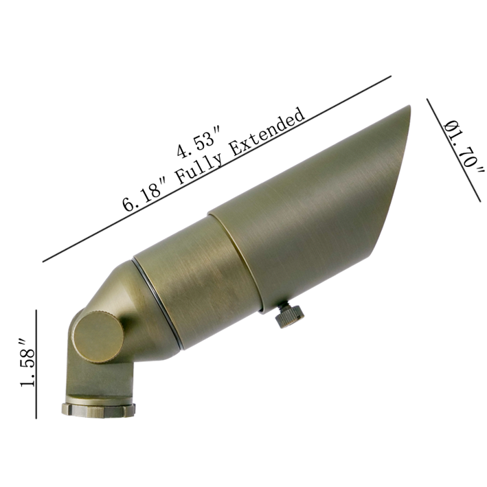 Lampada da esterno bullet up in ottone MR 11