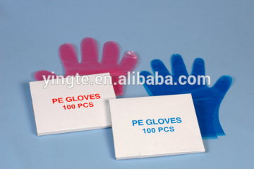 2015 whole sale diposable pe plastic gloves