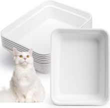 Portable Pet Litter Pan: White Cardboard Litter Liner Tray for Small Animals