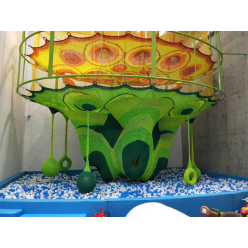 Indoor Playground Kids Swing Ball & Rainbow Climbing Nets for Exercise