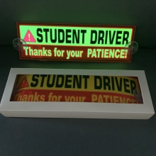 Colorful LED Light Lamp Sticker for Student Driver Cars - Sound Activated Equalizer