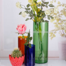 Borosilicate handblown colored glass vases