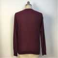 Men's Round Neck Rose-carmine Sweater