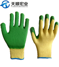90g/pair 10 gauge 5 thread cotton latex gardening glove
