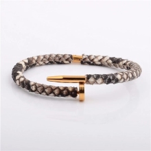 Genuine Python Skin Nail  Stingary Bracelet