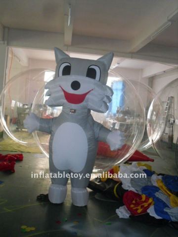 inflatable advertising fat cat moving cartoon