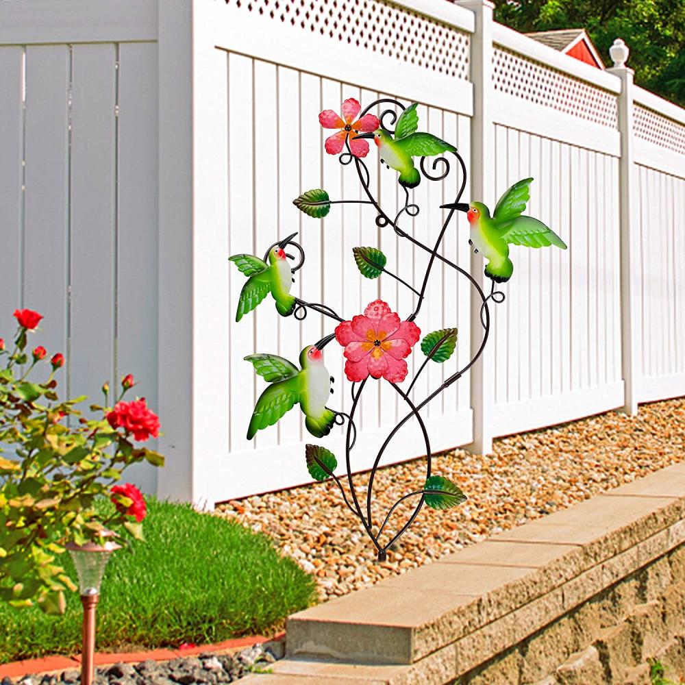 Buntes Aussehen und Persönlichkeiten Blumen Metall Wandkunst