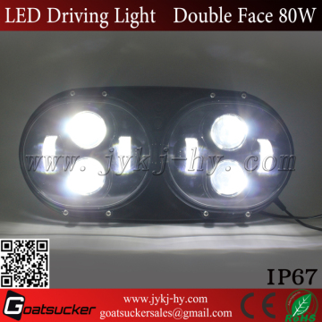 Motorcycle accessories for harley headlight 40w*2 headlight led head lamp, 5.75" halo led headlight for harley